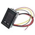 Miniatyrbillede 3 af 4: Huamade DC 0-100V 10A Digital Voltmeter Amperemeter Dobbelt Display Spændingsdetektor Strømmåler Panel Amp Volt Måler 0.28\" Rød Blå LED