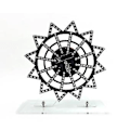Miniatyrbild 5 av 5: Färgglad LED Blinkande Plug In DIY Kit för Elektriskt Roterande Pariserhjul Transparent