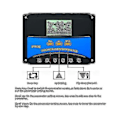 Miniatyrbillede 4 af 5: 50a Pwm Solar Charge Controller 12v 24v 48v Auto Adapting Blysyre Lithium Batteri Opladning Til So