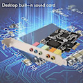 Pikkukuva 1 / 5: Pcie Äänikortti Pci-e X1 Cmi8738 Siru 32/64 Bit Äänikortti Stereo 5.1 Kanavainen Työpöytä Sisäänrakennettu Ääni