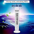 Miniatyrbillede 2 af 5: Bærbar Luftkøler Ventilator, Strømlinet Tårnventilator med LED, Kraftig Vind, Pladsbesparende, Bladløst Design, USB Interface Sort