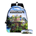Miniatyrbild 2 av 5: 16 tum Minecraft-spel 3d-tryck barn skolväskor ortopedisk ryggsäck barn skolpojkar flickor Mochila tecknad väska