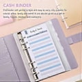 Miniatyrbillede 4 af 4: A6 PU Læder Budget Binder, med 8 A6 Binder Lommer, 12, 6 Ring Binder Budget Kuvert System, Med Etiket Klistermærker D