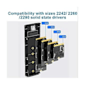 Miniatyrbild 1 av 5: M2 Ssd-fodral Dubbel Protokoll Nvme Sata S Drivenhet 2-i-1 Usb C 3.1 N2 10gbps Till Pci