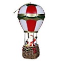 Miniatyrbild 1 av 5: Lysande Julgransprydnader Harts Husdekoration Tomte Varmluftsballong Miniatyr Juldekoration A