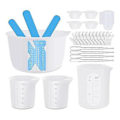 Miniatyrbillede 1 af 5: Silikone Resin Målesæt, 100ml 250ml 600ml Silikone Resin, Resin Silikone Rørepind, Dråbetæller Ng S