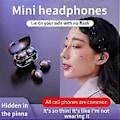 Miniatyrbillede 2 af 5: Mini Usynlige Søvnørepropper Bluetooth 5.3 HiFi Stereo Øretelefoner Lav Latency Trådløse Ørepropper med Mikrofon til Arbejde, Musik C