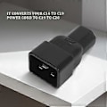 Miniatyrbild 5 av 5: Beige Färg IEC 320 C13 till C20 AC Adapter, IEC 15A till 10A, 16A till 10A AC Konverterare, C20 16A till C13 10A Strömkontakt