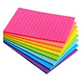 Miniatyrbillede 1 af 5: Linjerede Sticky Notes - 100 x 150mm Memoblokke med Stærk Klæber i 6 Livlige Farver