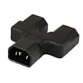 Miniatyrbild 5 av 5: IEC320 C14 Hane till Dubbel C21 Hona Y-typ Splitter Förlängningsadapter