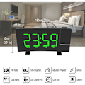 Miniatyrbild 2 av 5: Projektionsklockradio, 180  Takprojektionsväckarklocka, USB FM Digitalklocka med Dubbla Alarm, Snooze, Sleep Timer, 12/24h, Stor LED-skärm med Dimmer (Grön)