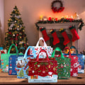 Miniatyrbilde 3 av 4: 8 stk julegaveposer, gjenbrukbare handleposer, multifunksjonelle juleposer i non-woven for innpakning av gaver, julefestutstyr, 32.