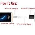 Miniatyrbild 4 av 5: 8-Pin för Lightning Hona Till Micro USB Hane Adapter Konverterare För Androids Phon