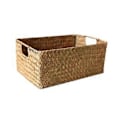 Miniatyrbillede 1 af 5: Håndvævet rektangulær rattan fletkurv opbevaringskurv frugt te snack brød picnic kurv kosmetik opbevaringsboks -XL