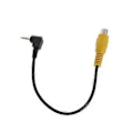 Pikkukuva 1 / 5: 2,5 mm:n stereoliitin uros RCA-naarasvideomuunninadapterikaapeli GPS:lle