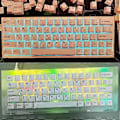 Miniatyrbillede 3 af 5: 131 Taster Lilla Blå Hvid Japansk Keycap Til Mx Switch Mekanisk Gaming Tastatur Cherry Profil PBT Keycaps