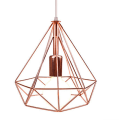 Miniatyrbilde 1 av 5: Moderne takhengt pendellampe diamantbur hengende lampe justerbar rød lysekrone