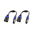 Miniatyrbillede 1 af 5: Xlr Splitter Kabel, 1 Xlr Hun Til 2 Xlr Han Y Kabel Balanceret Mikrofon Splitter Ledning Lydadaptere