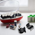 Miniatyrbillede 5 af 5: Varme Rulle Clips Hårkrølle Klips Udskiftningsrulle Klips Til Kvinder Piger Hårsektion Styling (12 Stykker, Sort)
