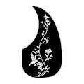 Miniatyrbild 1 av 5: Gitarr Anti-Slip Platta Droppformad Akustisk Klassisk Gitarr Plektrumskydd Anti-Rep Fjäril