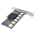 Miniatyrbillede 4 af 5: Add On PCI-Express Riser Card PCI-E 1X til 6 Eksterne 16X USB3.0 PCI-e Adapter