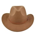 Miniatyrbillede 1 af 5: Filthat retro imitation fårehat cowboyhat bælte uldhat national hætte retro jazzhat