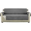 Miniatyrbild 1 av 5: Reversibel quiltad möbelskyddsskydd, sofföverdrag för 3-sits soffa med 2\" elastiskt band, sofföverdrag 3-sits Machin