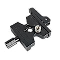 Miniatyrbild 2 av 5: Dubbellås Monteringsplatta Snabbkopplingsplatta Justerbar Rattadapter För Swiss Stativ Kulhuvud -