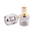 Miniatyrbillede 4 af 5: 2x SMA Han Til UHF Hun So239 So-239 Jumper Stik RF Adapter Connect -259 Guld