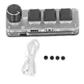 Miniatyrbilde 1 av 4: Mini Tastatur 3 Taster 1 Knapp Programmerbar USB BT Tilkobling Blå Bryter Mini Mekanisk Tastatur med RGB LED