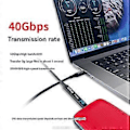 Pikkukuva 2 / 5: USB C OTG -sovitin Type C - USB Type-C 40Gbps 240W Digitaalinen näyttö OTG -sovitin Tiedonsiirtoadapteri Harmaa