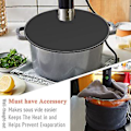 Miniatyrbilde 4 av 5: Sous Vide Lokk for Matlaging Silikon Sous Vide Lokk for Gryter