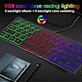 Miniatyrbild 2 av 5: 64 Tangenter USB Kabelanslutet True RGB Bakgrundsbelyst Gamingtangentbord 60% Vetenskapligt för Tangentlayout Ultra-Kompakt Tangentbord för PC-Gamers