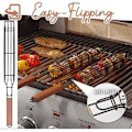 Miniatyrbillede 2 af 5: Grillspyd, Non-Stick Grillkurv, Spidkurve, Grillspyd til grøntsager eller rejer (3 stk.)