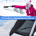 Miniatyrbilde 2 av 4: Bil solbeskyttelse frontrutetrekk - Sammenleggbar fjernbar magnet UV-beskyttelse mot snø, is, frost, støv, sol for sommer, vinter