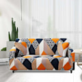 Miniatyrbillede 2 af 5: Polyester Sofaovertræk Stræk Elastisk Sofaovertræk Sofa Beskytter 2-Sædet Betræk145x180cm-gitter-Fei Yu