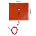 Miniatyrbillede 4 af 5: 3D Printer Silikone Varmeplade 230x230mm Varmemåtte 24V 200W Printer Opvarmet Seng med Skruehuller Udskiftning