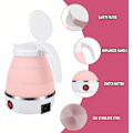 Miniatyrbillede 2 af 5: Sammenfoldelig elektrisk kedel 600ML bærbar rejsekedel fødevarekvalitet silikone pink