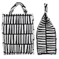 Miniatyrbillede 3 af 5: Vandtæt Bomuld Linned Lynlås Madpakke Taske Tote Taske Børne Madpakker (Zebra Mønster)