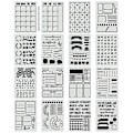 Pikkukuva 1 / 5: 16 kpl Journal Stencils -setti - Productivity Plr Stencil Journal Stencils A5 Dotted Jo:lle