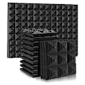 Miniatyrbillede 1 af 5: 12-pak Lydisolerende Skumplader, 2x12x12 tommer Lydpaneler, Lydabsorberende Skum F
