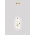 Miniatyrbillede 3 af 4: Moderne Pendel Loftlampe LED Spiral Hængende Lampe 2M Justerbar Lysekrone Koldt Hvidt Lys Guld