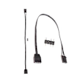 Miniatyrbillede 1 af 5: 2 stk. 4-pin RGB til standard ARGB 3-pin 5V adapterstik RGB-kabel 25 cm