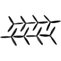 Miniatyrbilde 2 av 5: 4 Par Cw/ccw 6045 Propellere Blader For Rc Racing Drone Quadcopter Fly Uav Reservedeler Tilbehør Komponent Svart