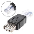 Miniatyrbillede 2 af 5: 2 stk. USB Type A Hun til Ethernet Internet RJ45 Han Stik Konverter Adapter