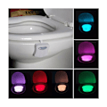 Pikkukuva 2 / 5: LED-WC-valo / Liiketunnistimella varustettu valo WC:hen ja kylpyhuoneeseen / Yövalo 16 eri värillä - Denuotop