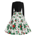 Miniatyrbilde 3 av 4: Kvinners jul Retro Rockabilly Skater Kjole A-linje Festkjole