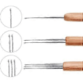 Miniatyrbild 3 av 5: 3-pack Bambu Dreadlock Krokar 0,75mm 1 Krok 2 Krokar 3 Dreadlocks Krokar(h-4)