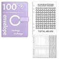 Miniatyrbild 1 av 5: 100 Kuvert Pengar Sparande Utmaning, 100 Kuvert Utmaningspärm, Pengar Sparande Pärm, Budgetbok (Lila)