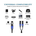 Miniatyrbillede 4 af 5: Xlr Splitter Kabel, 1 Xlr Hun Til 2 Xlr Han Y Kabel Balanceret Mikrofon Splitter Ledning Lydadaptere